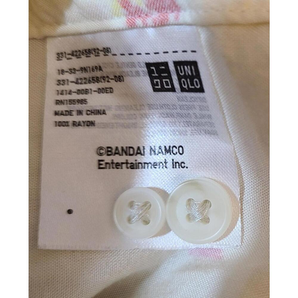 Pac Man Bandai Namco Uniqlo Shirt Mens Sz Medium Short Sleeve Collaboration EUC - Picture 6 of 6